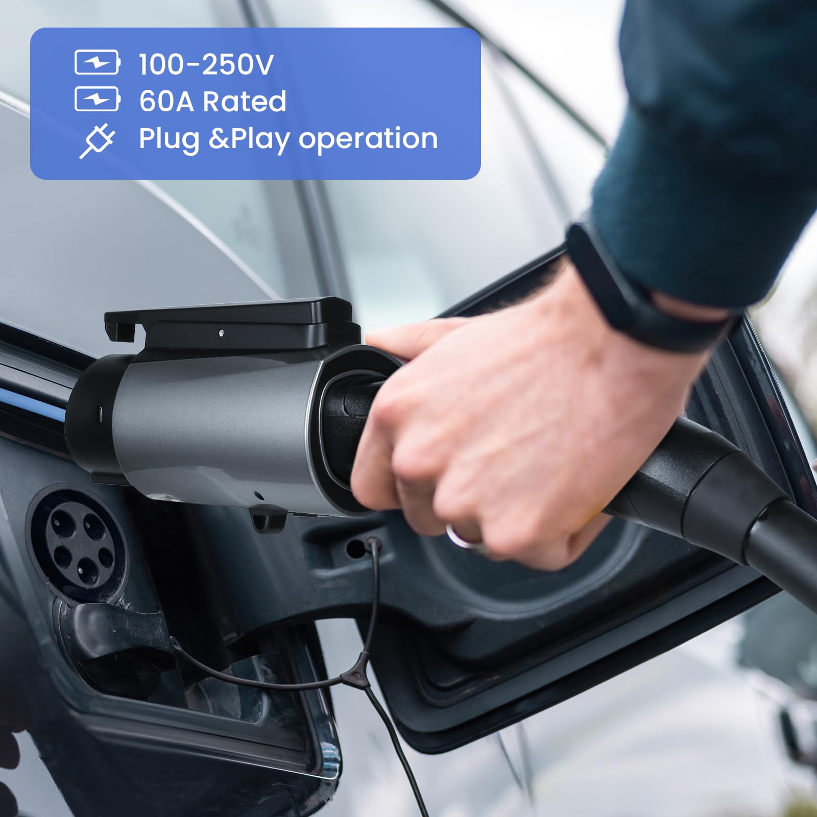 Adaptador de Cargador de EV DASANRAO Compatible con Tesla a - Imagen 8