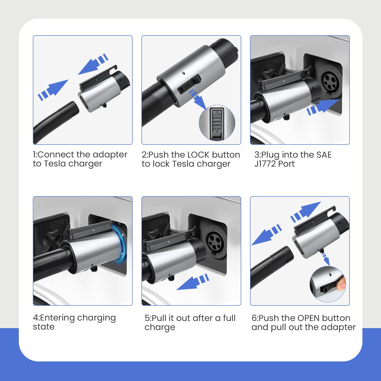 Adaptador de Cargador de EV DASANRAO Compatible con Tesla a - Imagen 6