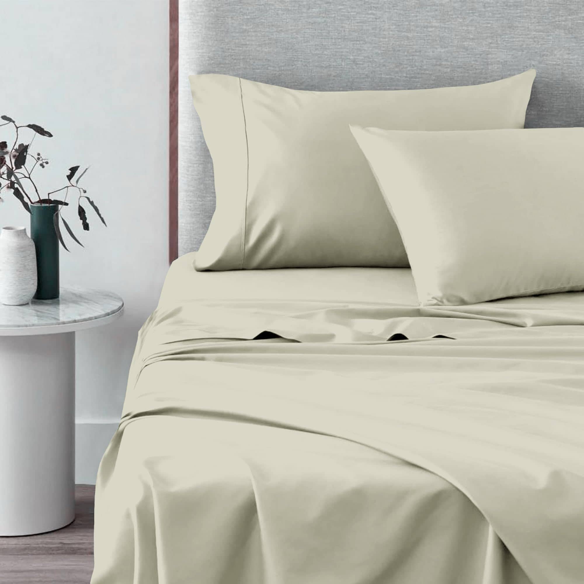 Juego de sábanas de algodón Puro Pizuna tamaño California