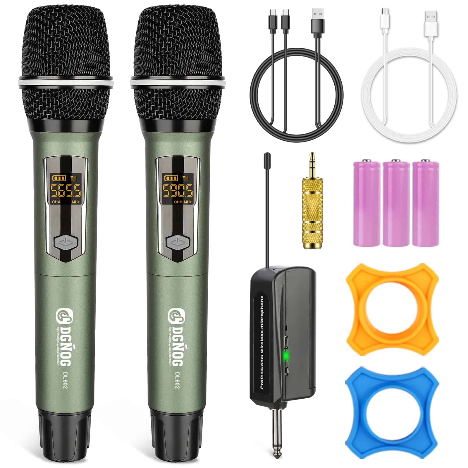 Micrófonos Inalámbricos DGNOG DL602 para Karaoke, Set de