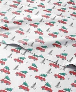 Juego de Sábanas Twin Christmas Cars - Juego de Ropa de