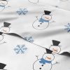 Juego de sábanas completo de muñeco de nieve navideño -