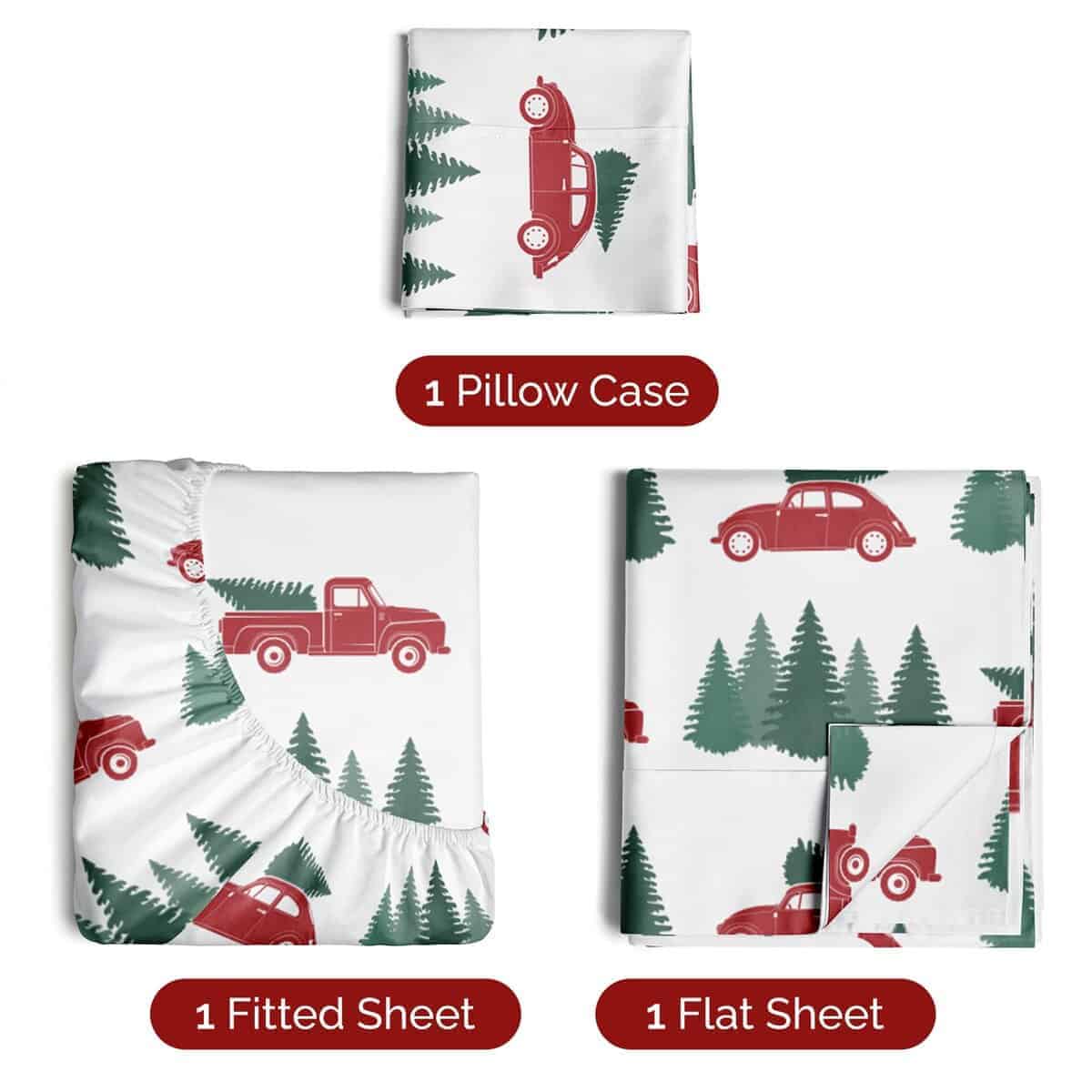 Juego de sábanas Twin Christmas Tree - Juego de cama con - Imagen 3