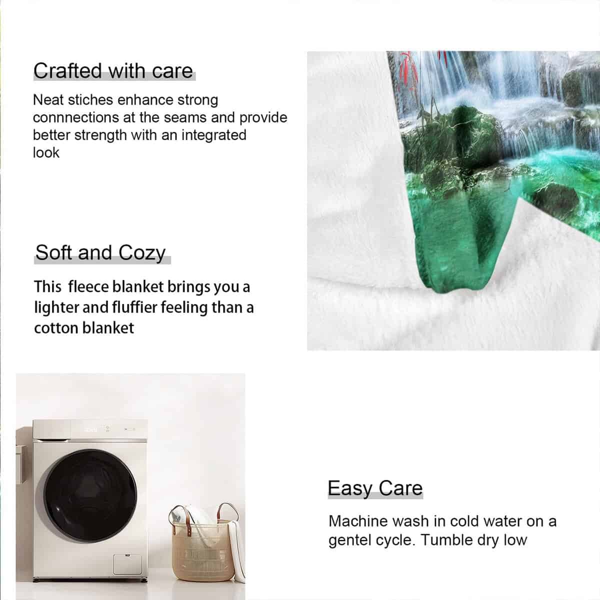 Manta de Agua SXCHEN 60" x 80" Mantas de Felpa para Sofá - Imagen 8