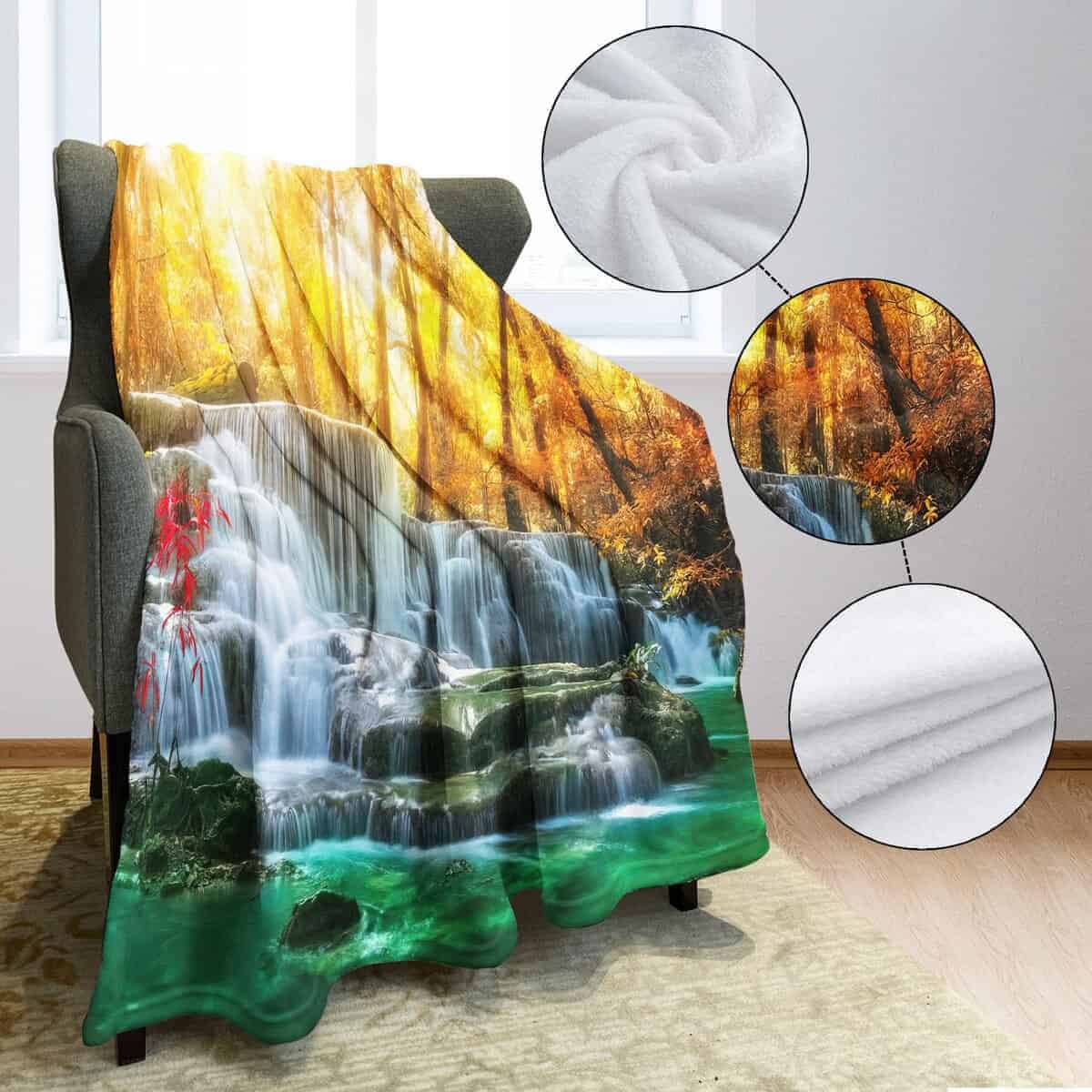 Manta de Agua SXCHEN 60" x 80" Mantas de Felpa para Sofá - Imagen 6