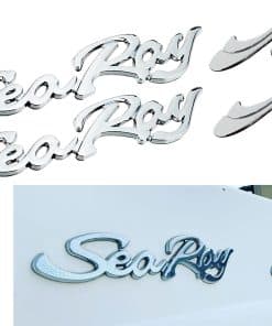 Juego de 4 Emblemas Adhesivos para Barco Sea Ray con Logo