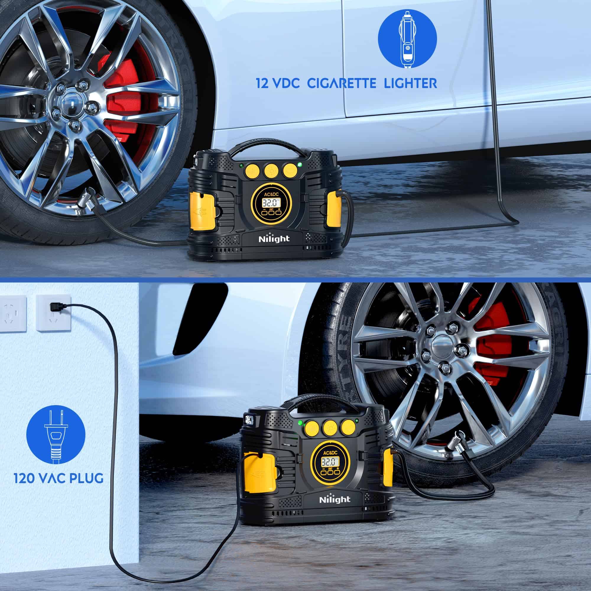 Nilight Inflador de neumáticos Compresor de aire portátil - Imagen 5