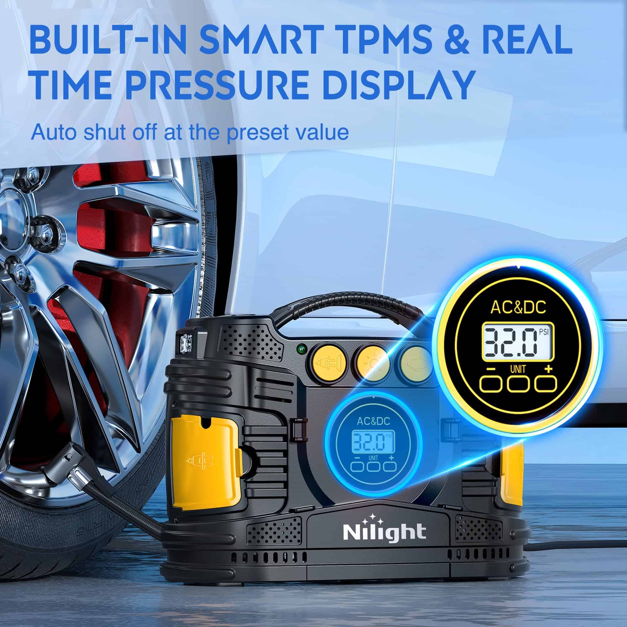 Nilight Inflador de neumáticos Compresor de aire portátil - Imagen 8