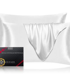 Funda de Almohada de Seda BeeVines, Paquete de 2 Fundas de