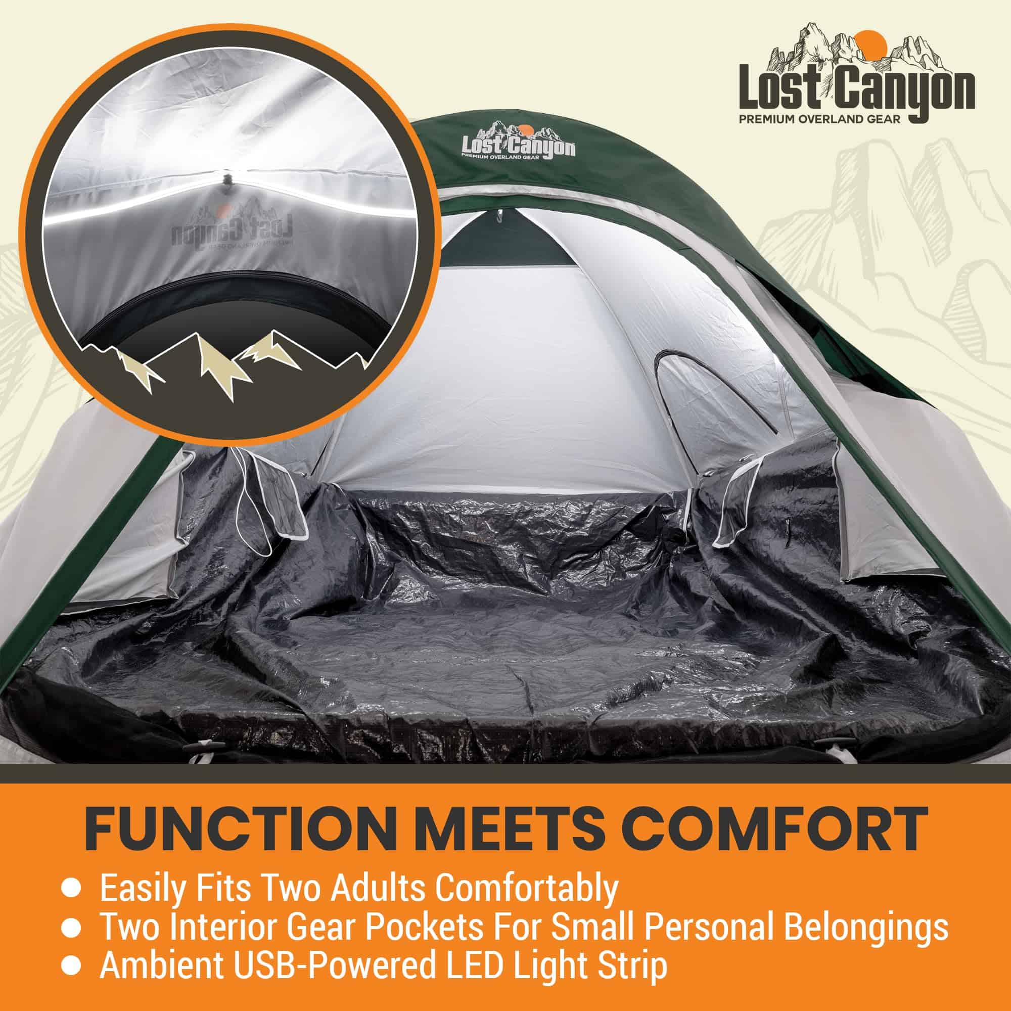 Lost Canyon NF-1 5.5' Tienda de campaña para cama de camión - Imagen 4