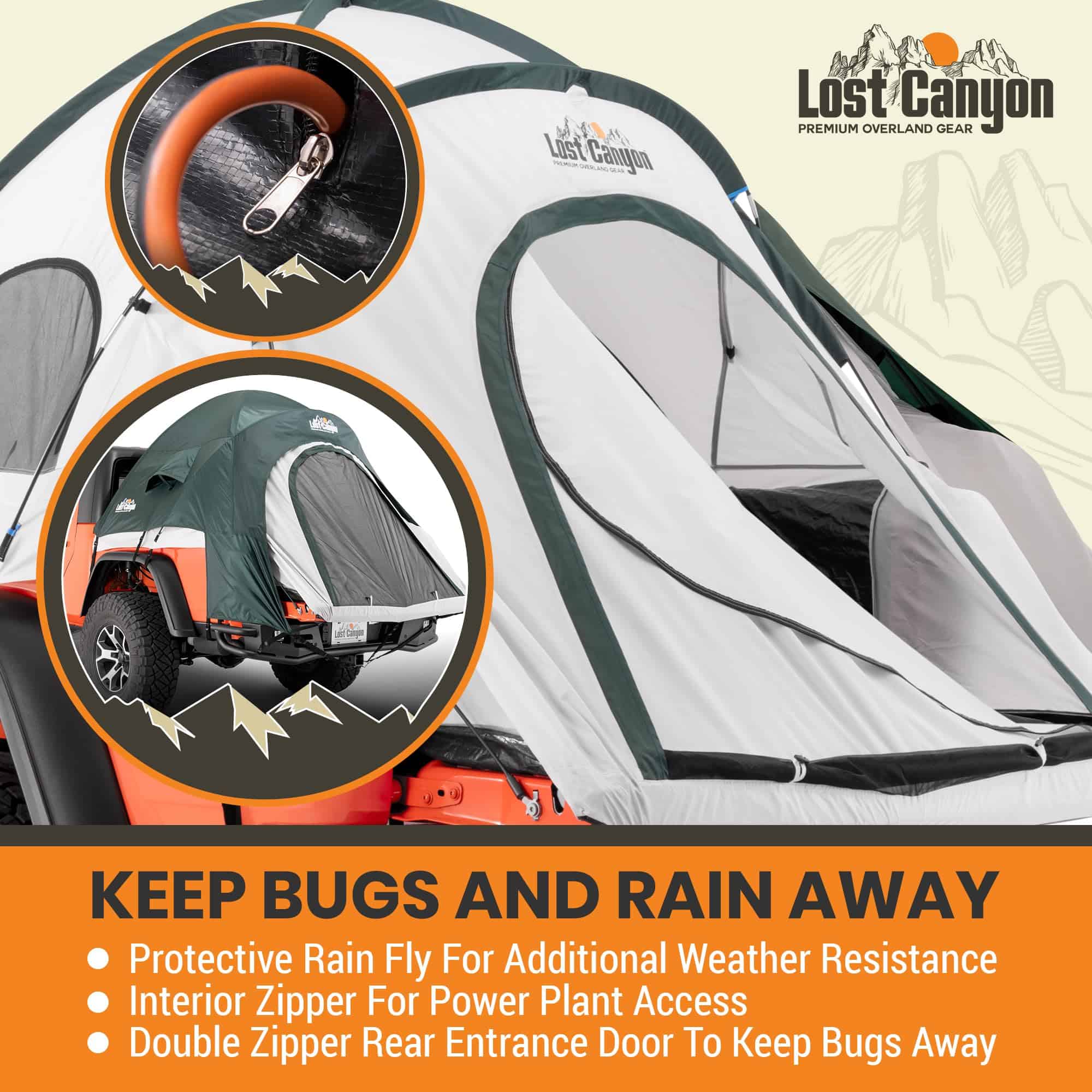 Lost Canyon NF-1 5.5' Tienda de campaña para cama de camión - Imagen 5