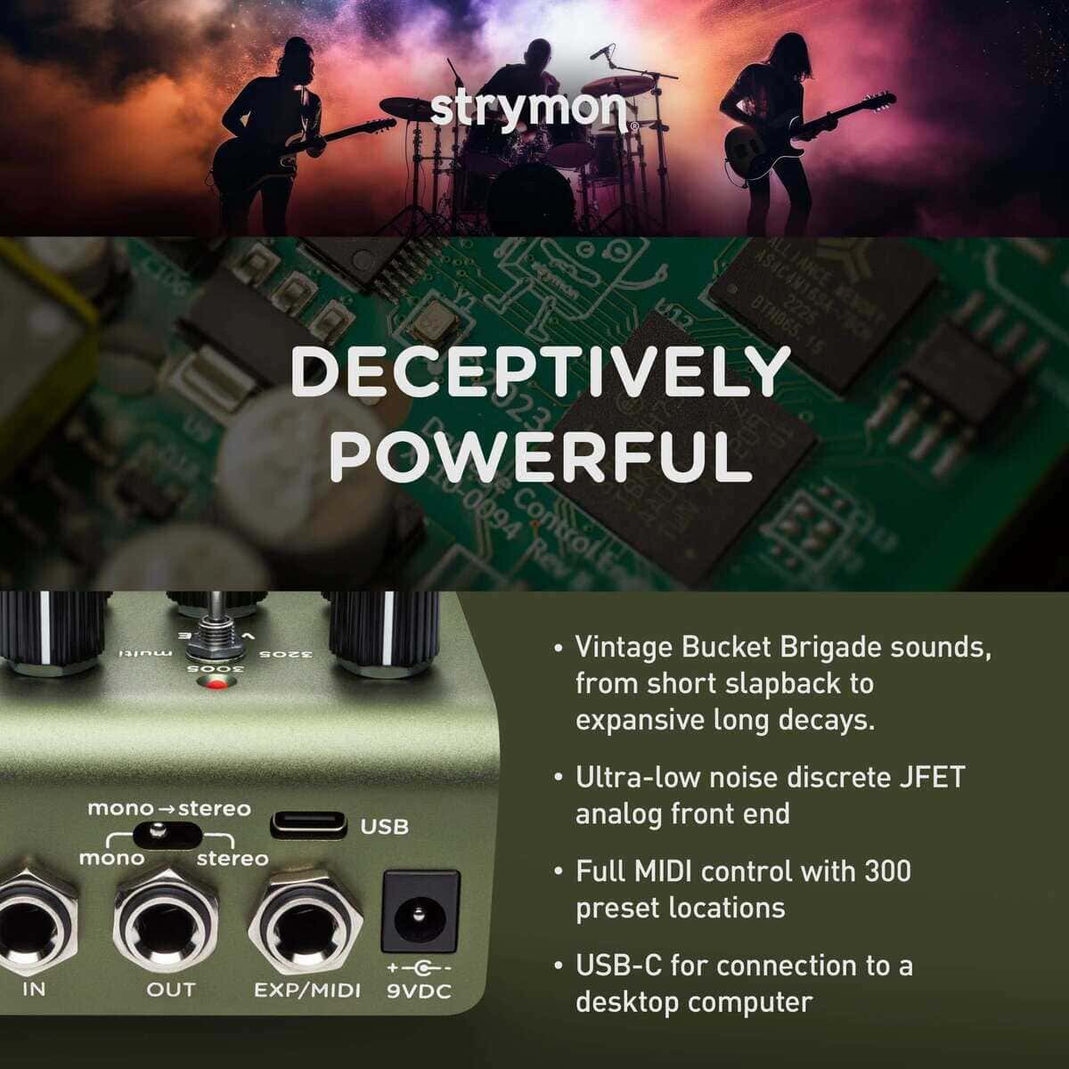 Pedal de Delay para Guitarra Strymon Brig dBucket BBD con 3 - Imagen 7