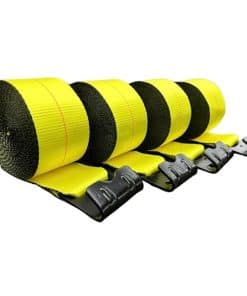 Falcon Cargo 4" x 30' Correas de Malacate (Paquete de 4) -