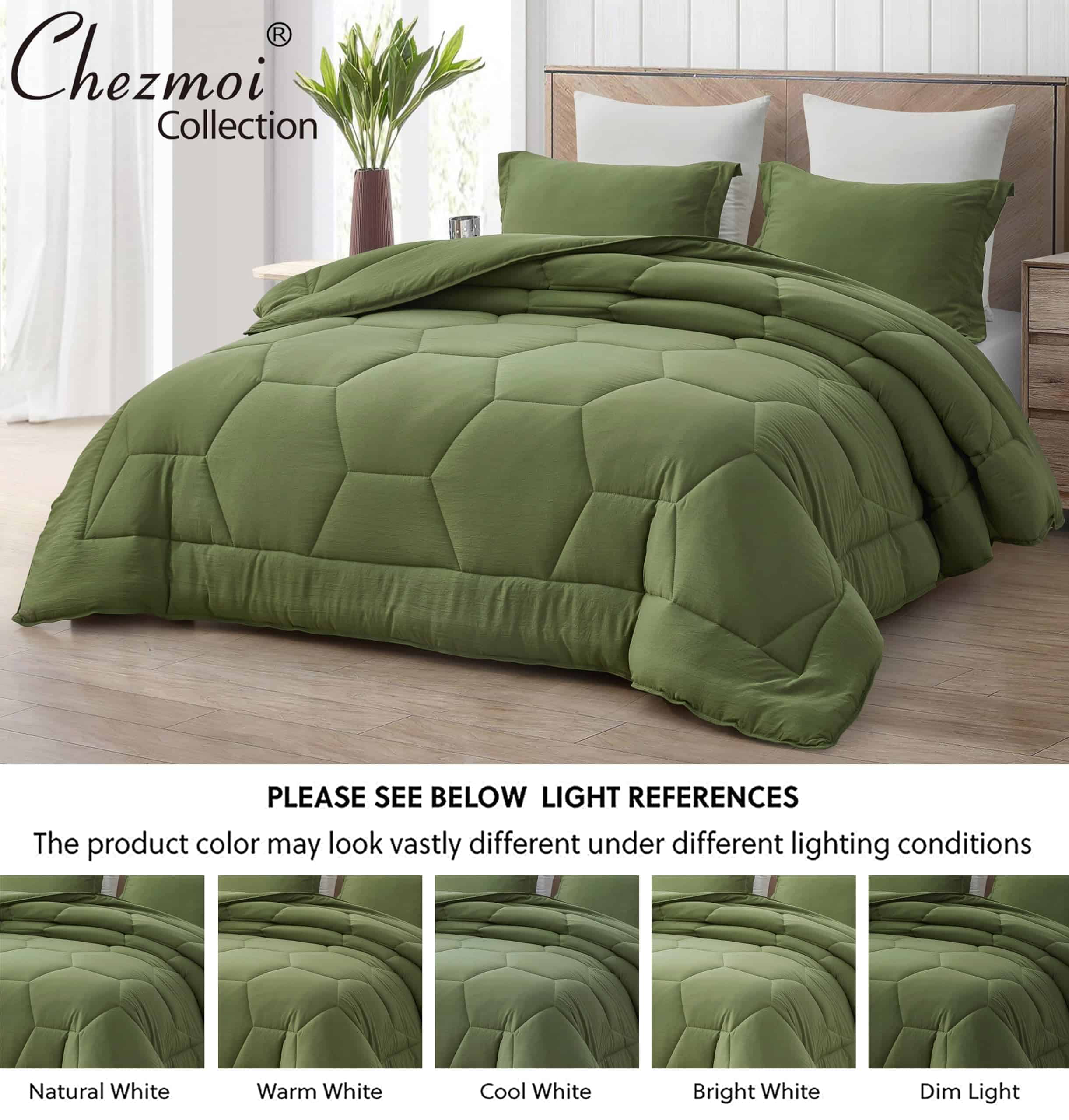 Set de edredón Chezmoi Collection Vero verde -Olive - Imagen 6