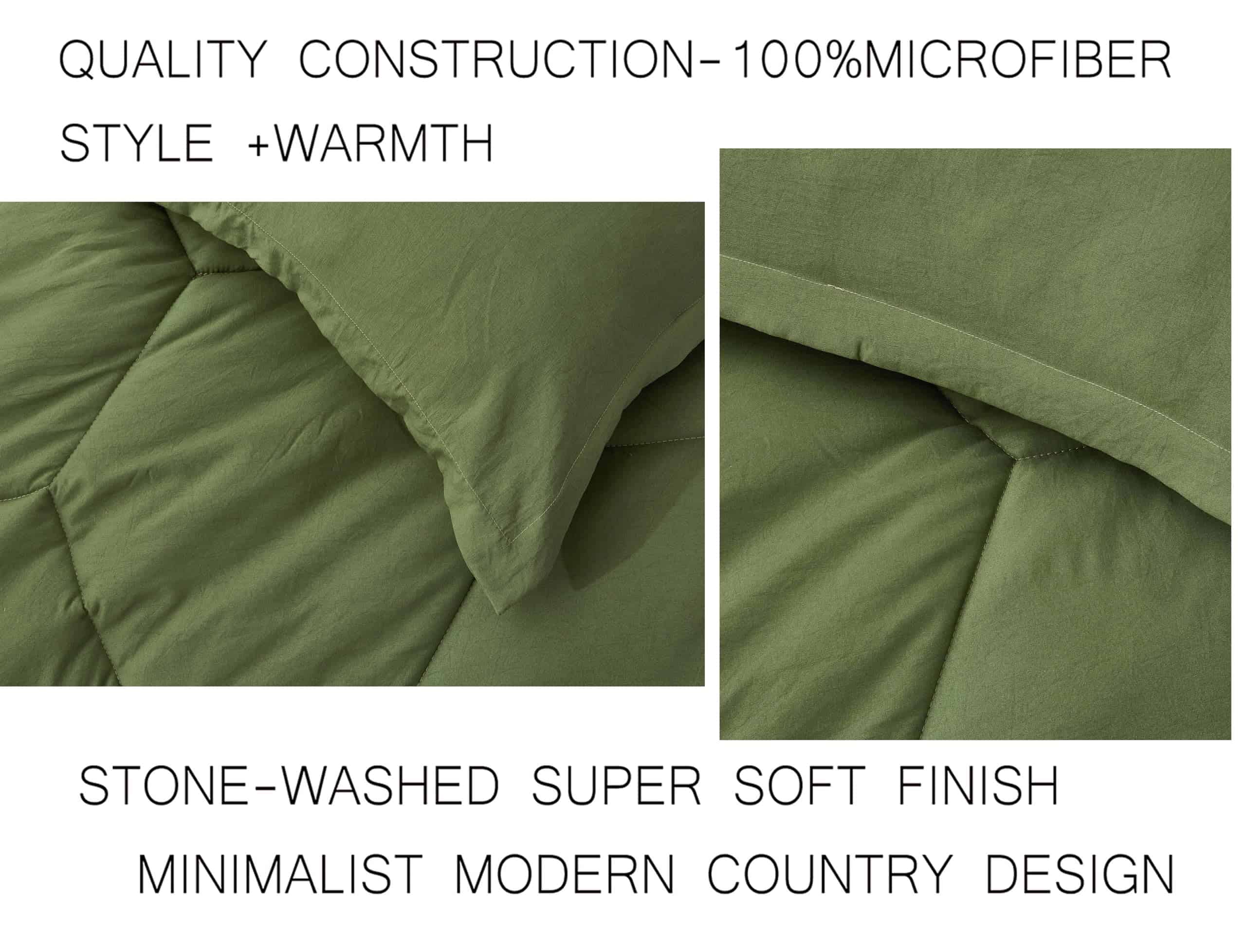 Set de edredón Chezmoi Collection Vero verde -Olive - Imagen 5