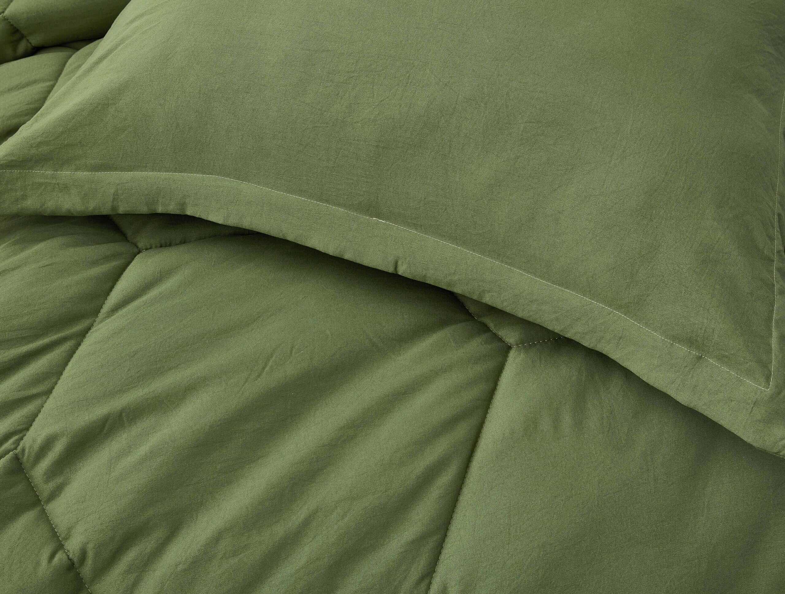 Set de edredón Chezmoi Collection Vero verde -Olive - Imagen 8