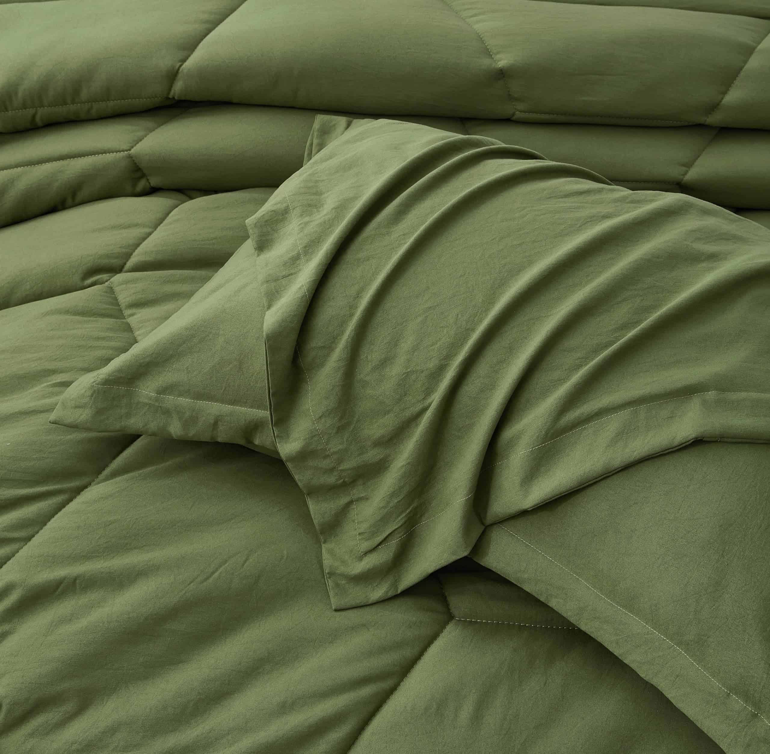 Set de edredón Chezmoi Collection Vero verde -Olive - Imagen 7