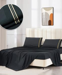 Juego de sábanas Queen Size WODFAMY suaves y transpirables