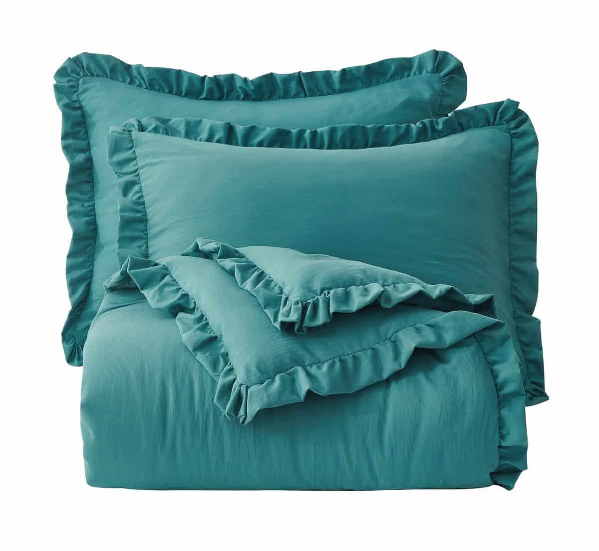 Chezmoi Collection Juego de Edredón Nora Tamaño King de 3 - Imagen 9