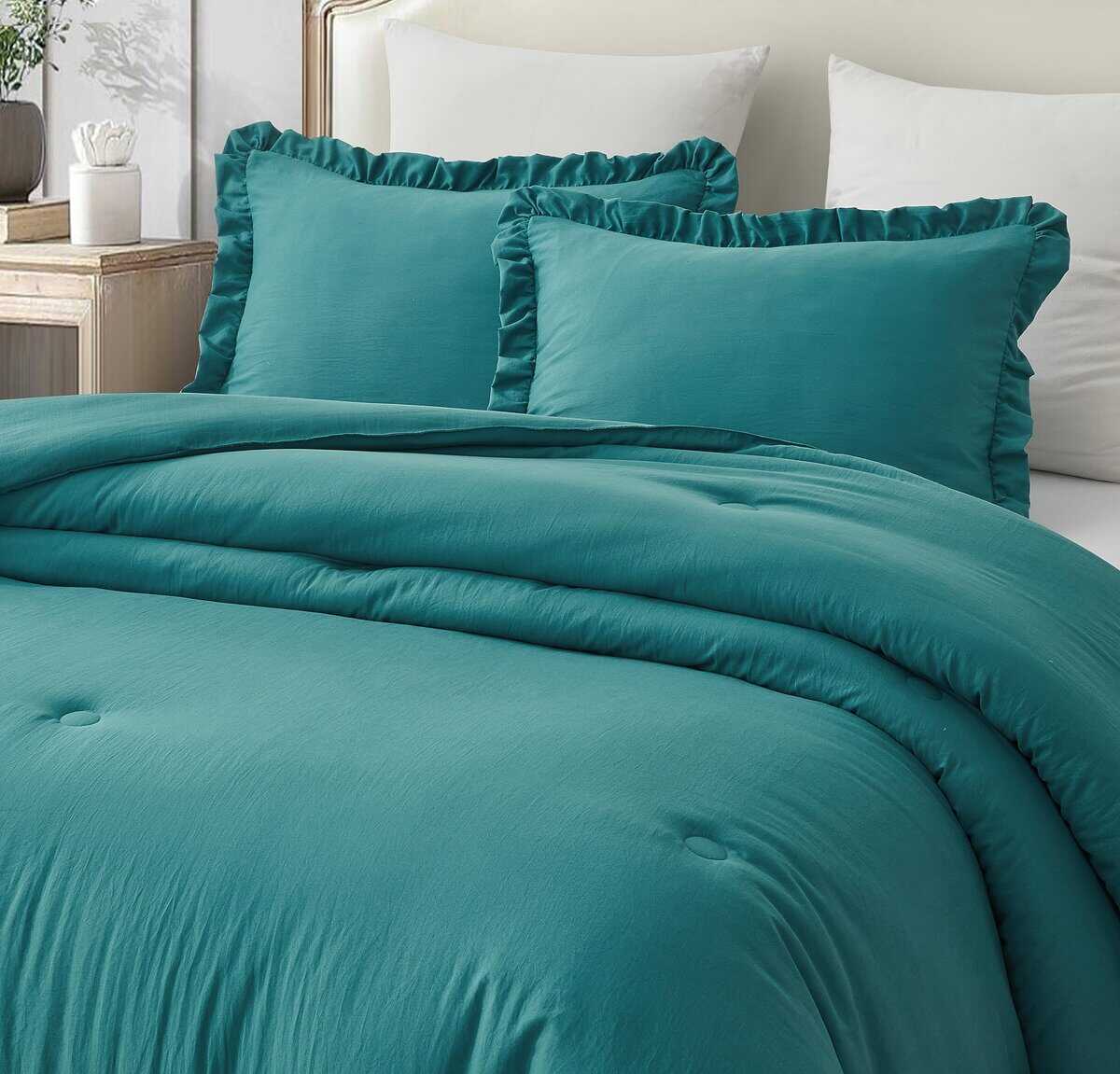 Chezmoi Collection Juego de Edredón Nora Tamaño King de 3 - Imagen 6