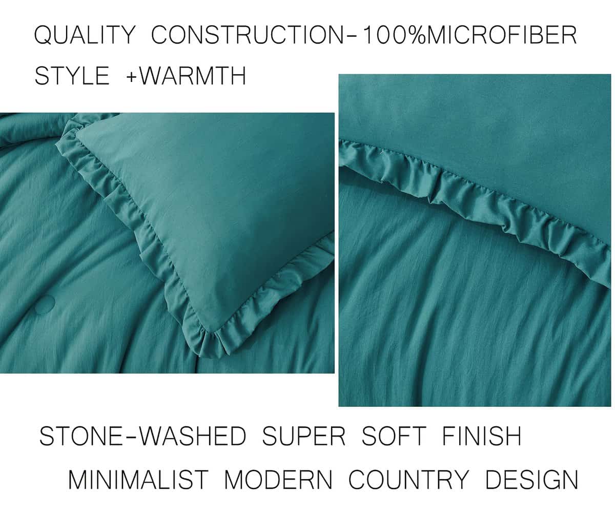 Chezmoi Collection Juego de Edredón Nora Tamaño King de 3 - Imagen 4