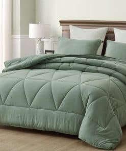 Set de Edredón Chezmoi Collection Rory Verde Salvia Tamaño