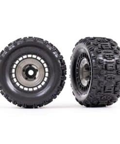 Ruedas Traxxas 9572 Negras/Gris 3.8" con Llantas