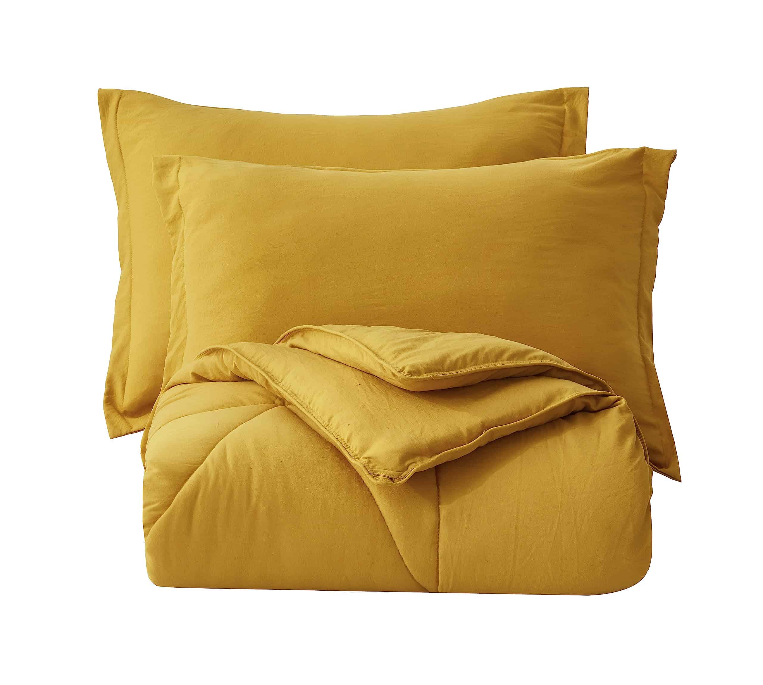 Juego de edredón Chezmoi Collection Rory en color mostaza - Imagen 10