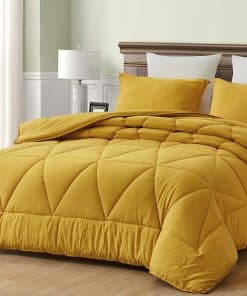 Juego de Edredón Chezmoi Collection Rory Amarillo Mostaza