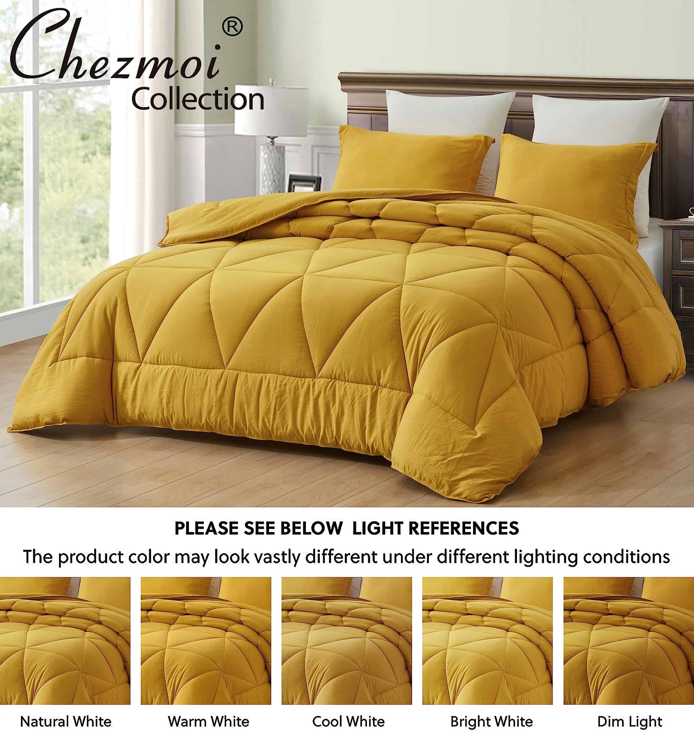 Juego de edredón Chezmoi Collection Rory en color mostaza - Imagen 6