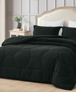 Juego de edredón Chezmoi Collection Vero Black tamaño King