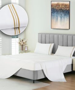 Juego de Sábanas de Tamaño King de Microfibra WODFAMY -