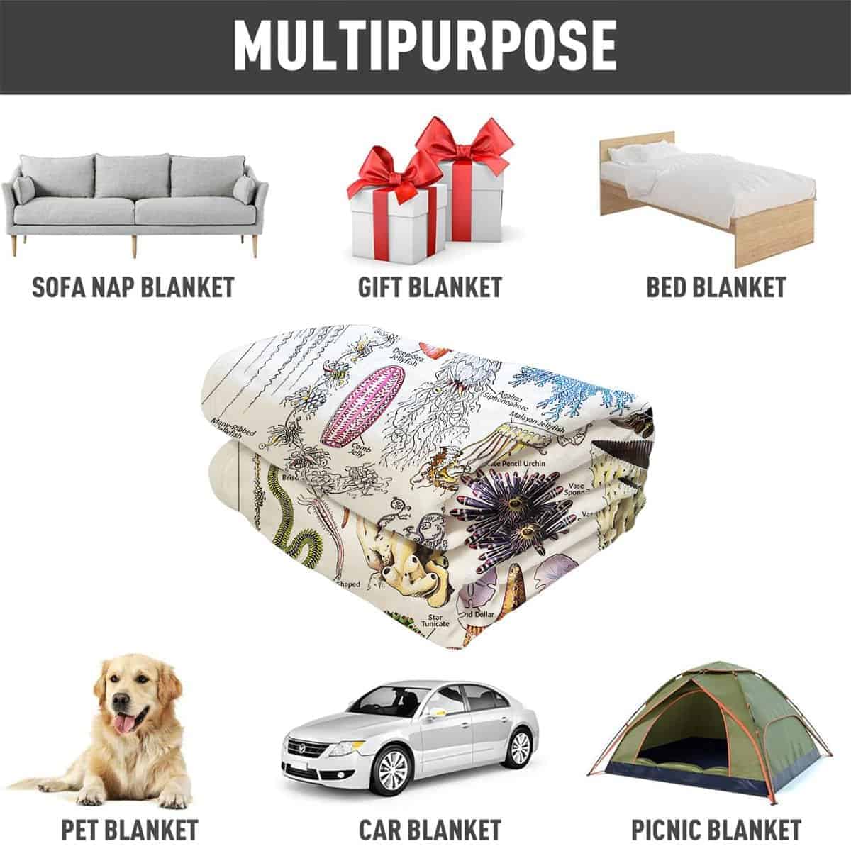 Manta de lanza de medusas SXCHEN 60" x 80" Mantas de felpa - Imagen 7