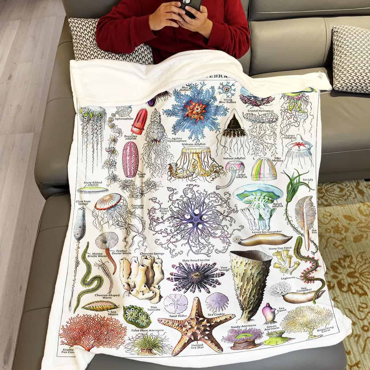 Manta de lanza de medusas SXCHEN 60" x 80" Mantas de felpa - Imagen 5