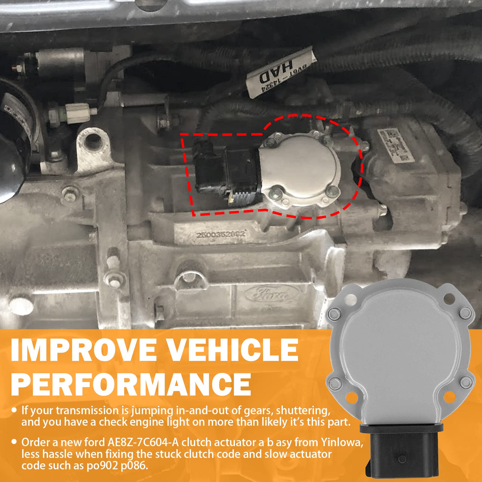2PCS AE8Z-7C604-A Actuador de Embrague de Transmisión - Imagen 5