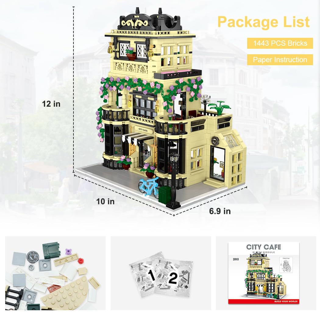 Set de Construcción de la Arquitectura de la Cafetería de - Imagen 6