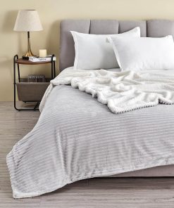 Manta de tiro reversible de textura acanalada Great Bay