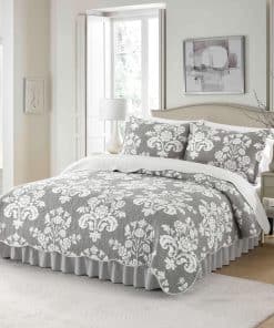 Colcha Queen Size Mescore - 100% Algodón Paisley Floral