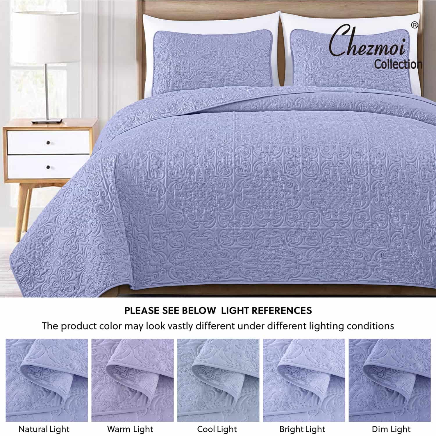 Set de Colcha Chezmoi Collection Luca de 3 Piezas, Tamaño - Imagen 6