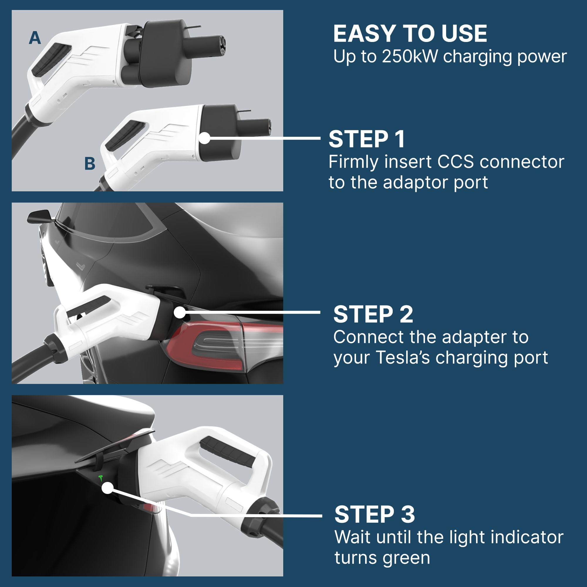Adaptador de Cargador LENZ CCS1 a Tesla para Modelos 3 Y S - Imagen 9