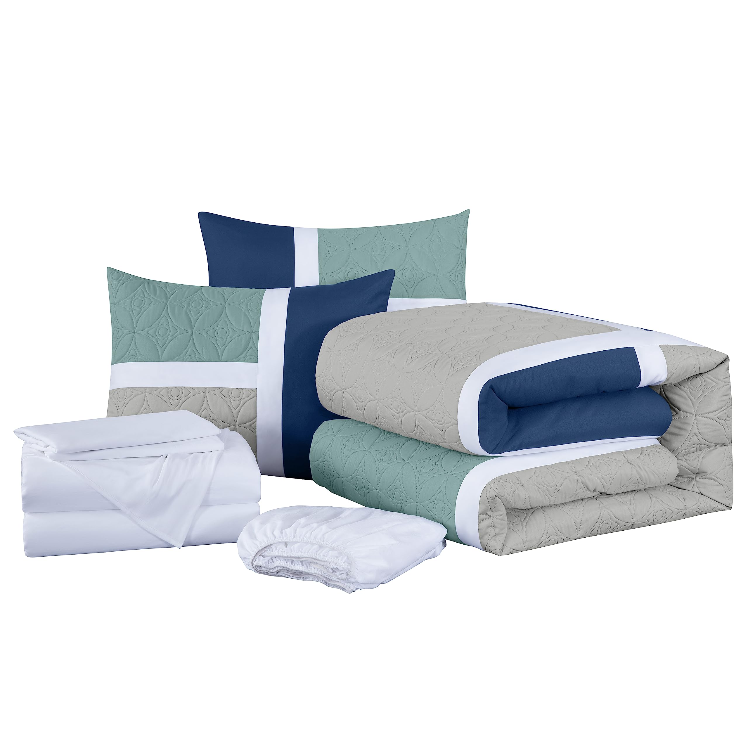 Chezmoi Collection Bernard 7-Piece Juego de Cama en una - Imagen 9