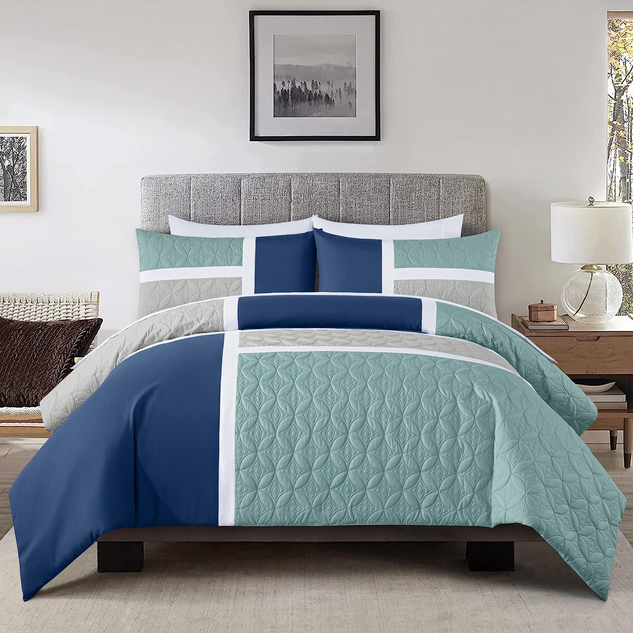 Chezmoi Collection Bernard 7-Piece Juego de Cama en una - Imagen 3