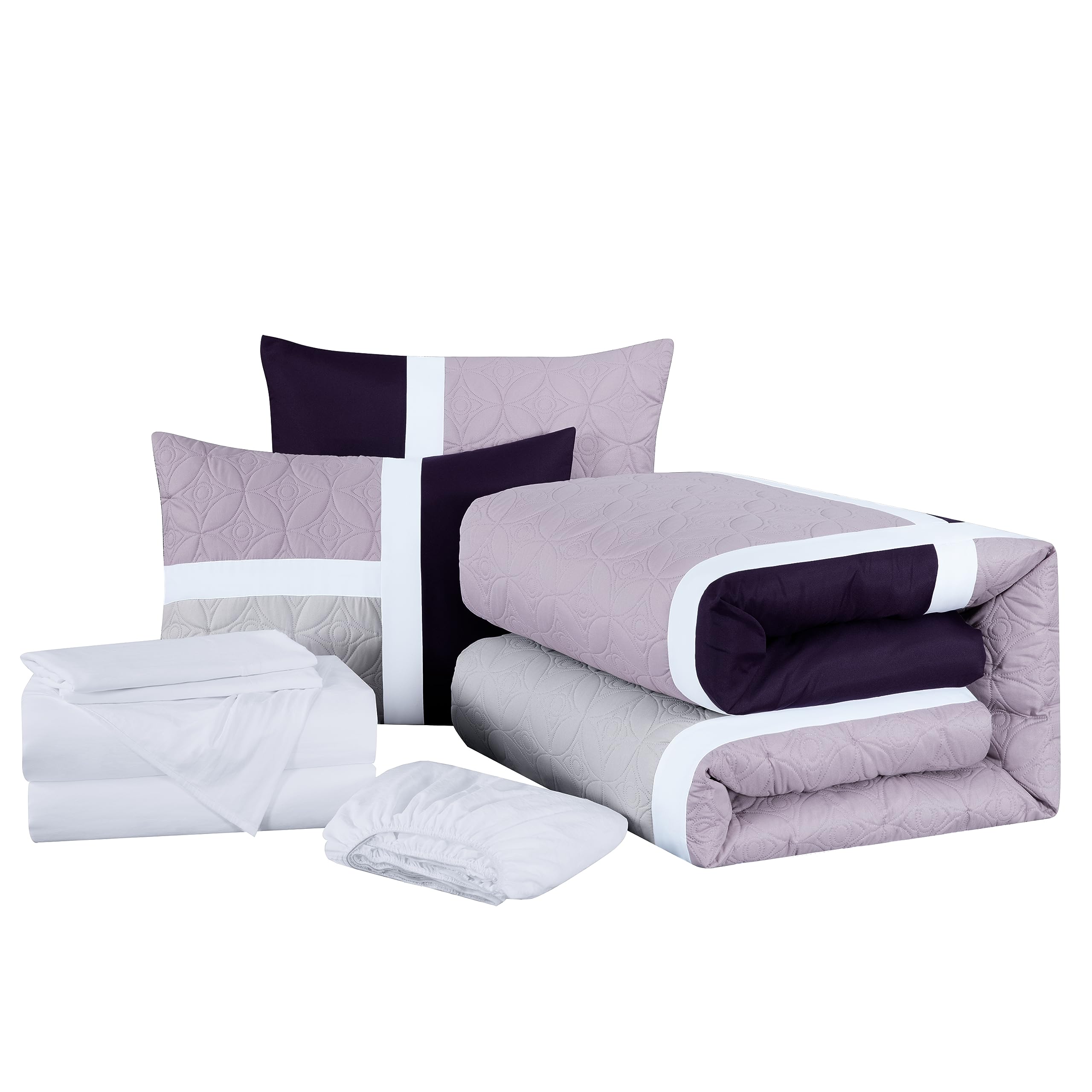 Chezmoi Collection Bernard 7-Pieza Juego de Cama King en - Imagen 10