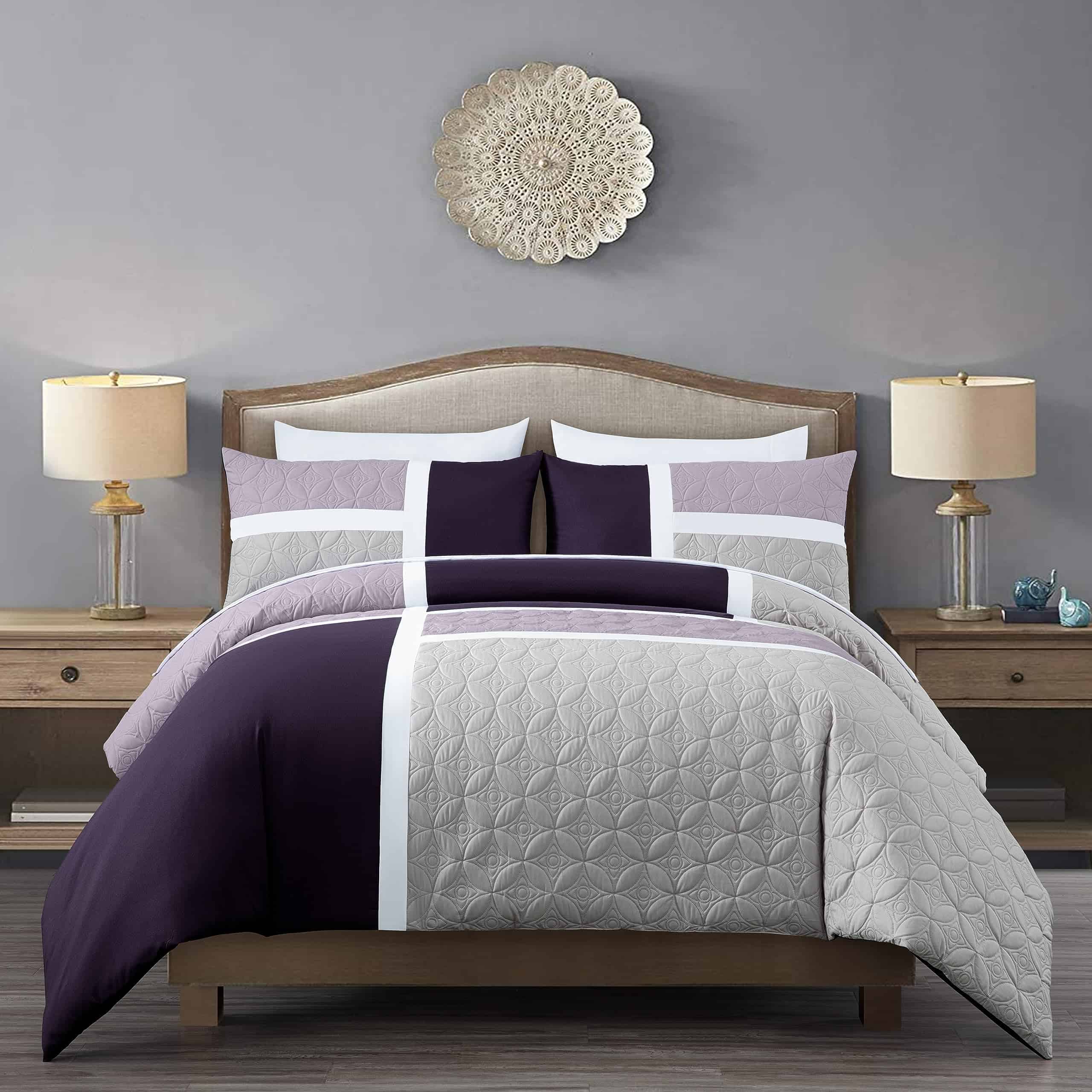 Chezmoi Collection Bernard 7-Pieza Juego de Cama King en - Imagen 3