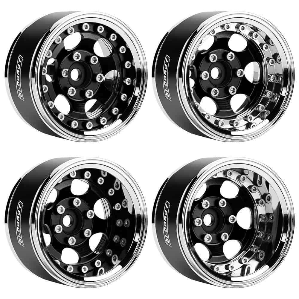 Ruedas de Aluminio Beadlock de 1.9 pulgadas -Negro