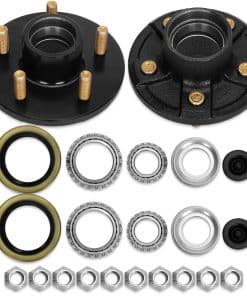 Juego de 2 kits de eje de remolque de 3500 lb, cubo de