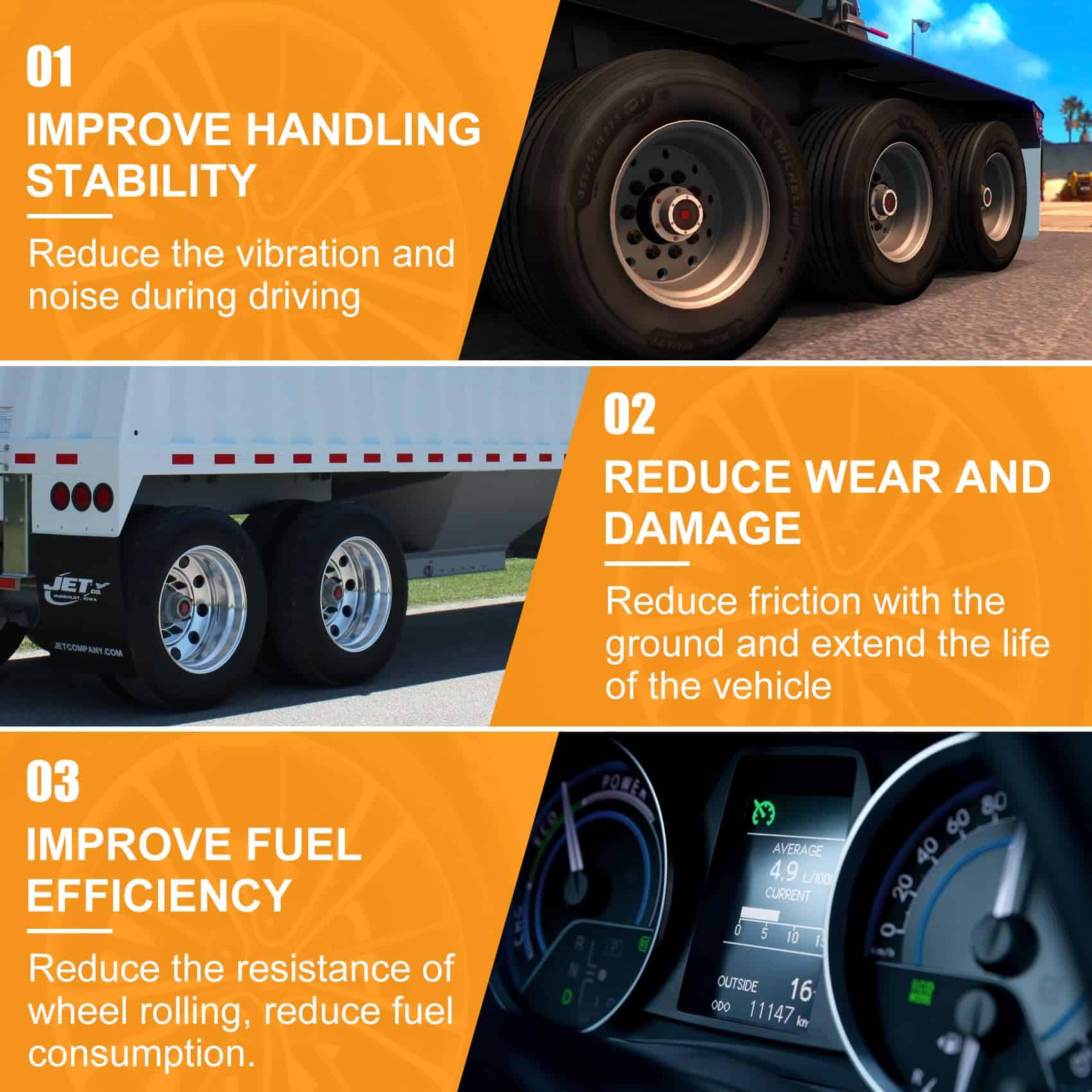 Juego de 2 kits de eje de remolque de 3500 lb, cubo de - Imagen 7