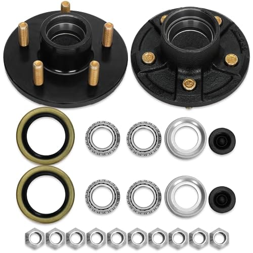 2 Sets Trailer Hub Kit 5 on 4.5", Kit de Eje para Remolque