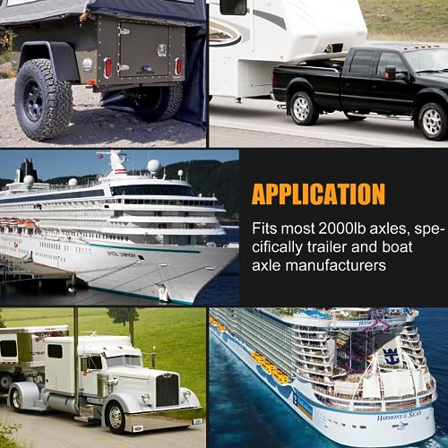 2 Sets Trailer Hub Kit 5 on 4.5", Kit de Eje para Remolque - Imagen 8