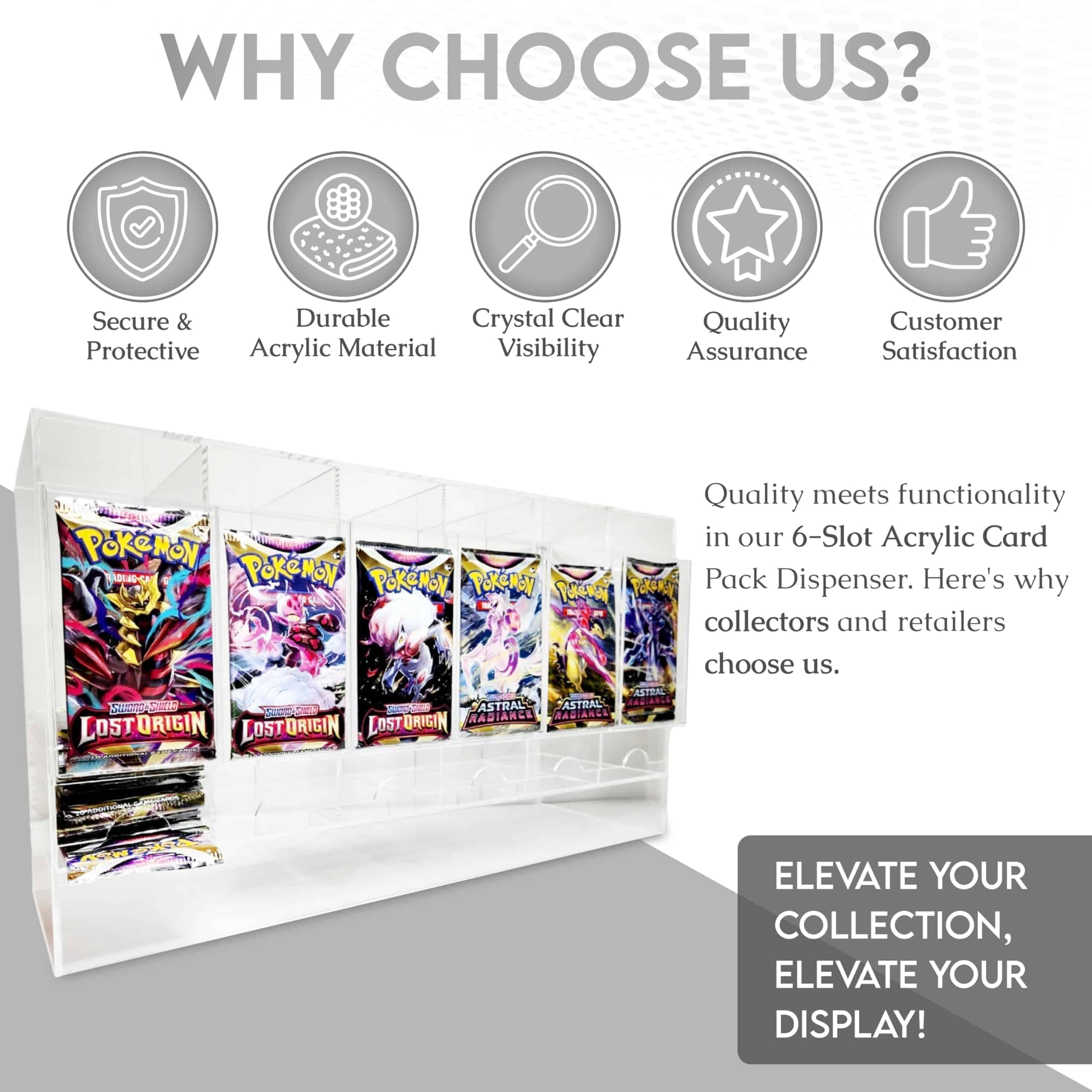 Dispensador de 6 ranuras de acrílico para paquetes de - Imagen 5